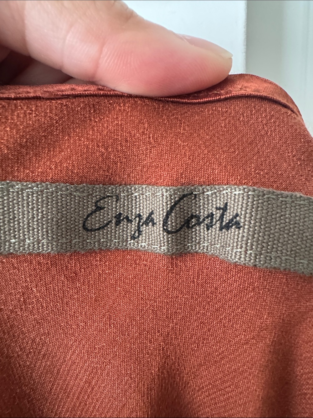 Enza Costa Rust Slip Maxi Dress - Picture 3 of 7